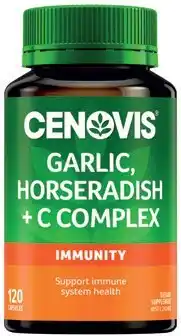 Amcal Pharmacies Cenovis Garlic, Horseradish + C Complex 120 Capsules offer