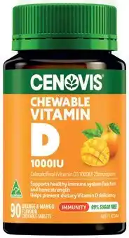 Amcal Pharmacies Cenovis Chewable Vitamin D 1000IU 90 Tablets offer