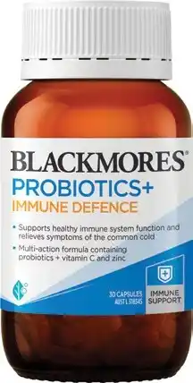 Amcal Pharmacies Blackmores Probiotics+ Immune Defence 30 Capsules offer