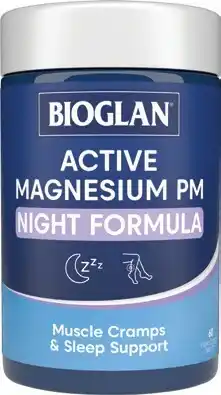 Amcal Pharmacies Bioglan Active Magnesium PM Night Formula 60 Tablets offer