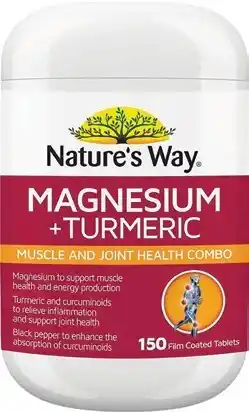 Amcal Pharmacies Nature’s Way Magnesium + Turmeric 150 Tablets offer