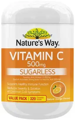 Amcal Pharmacies Nature’s Way Vitamin C 500mg 320 Tablets offer