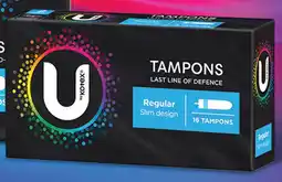 Amcal Pharmacies U by Kotex Regular Slim Design Tampons offer