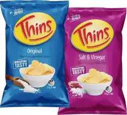 IGA Thins Chips 150‑175g Selected Varieties offer