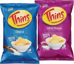 IGA Thins Chips 150‑175g Selected Varieties offer
