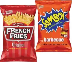 IGA French Fries Original or Samboy Potato Chips 175g Selected Varieties offer