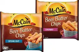 IGA McCain Beer Batter Chips or Wedges 750g Selected Varieties offer