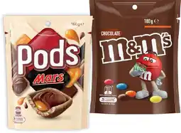 IGA M&M’s Bite Size Pack 130‑180g or Pods Bite Size Pack 160g Selected Varieties offer