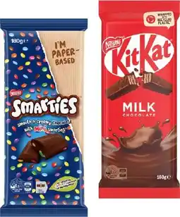 IGA Nestlé Chocolate Block 118‑180g Selected Varieties offer