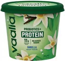 IGA NEW Vaalia Probiotics+ Protein No Added Sugar Vanilla Creamy Yoghurt offer