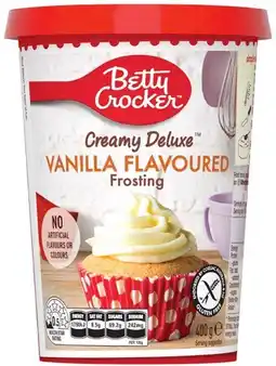 IGA Betty Crocker Creamy Deluxe Frosting Selected Varieties offer