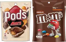 IGA M&Mʼs 120‑180g, Pods 160g or Maltesers 120‑140g Share Pack Selected Varieties offer