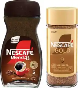 IGA Nescafé Blend 43 Instant Coffee 140‑150g or Gold 90‑100g Selected Varieties offer