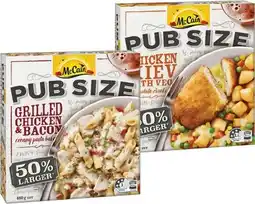 IGA McCain Pub Size Frozen Meal 480‑500g Selected Varieties offer