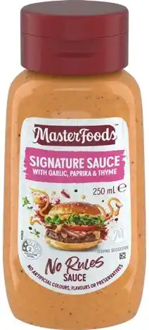 IGA MasterFoods No Rules Sauce Selected Varieties offer