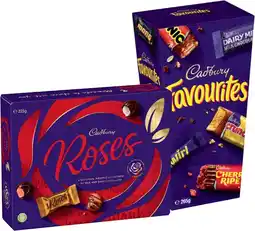 IGA Cadbury Favourites 264‑265g or Chocolate Roses 225g Selected Varieties offer