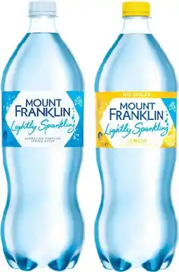 IGA Mount Franklin Lightly Sparkling Water Selected Varieties offer