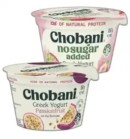 IGA Chobani Greek Yogurt 140‑160g Selected Varieties offer