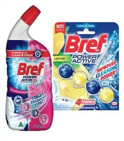 IGA Bref Rim Block Toilet Cleaner 42-50g or Gel 600-700mL Selected Varieties offer
