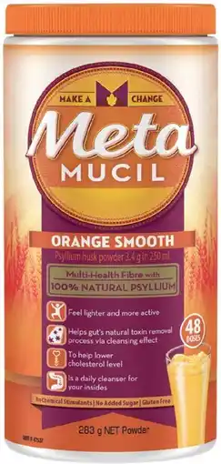 IGA Metamucil Daily Fibre Supplement Orange Smooth Powder offer