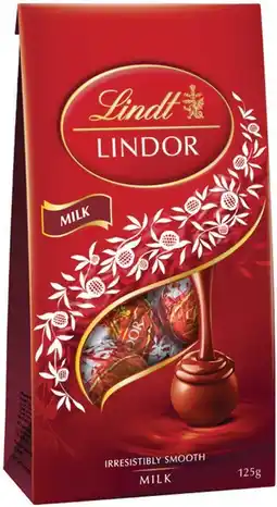 IGA Lindt Lindor Chocolate Bag 123‑125g Selected Varieties offer