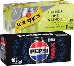 IGA Pepsi, Solo or Schweppes Infused Natural Mineral Water 10x375mL Selected Varieties offer