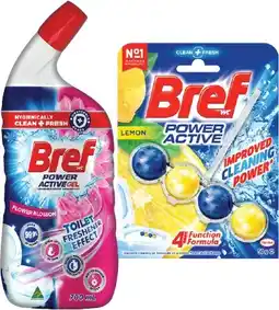 IGA Bref Rim Block Toilet Cleaner 50g or Gel 600-700mL Selected Varieties offer