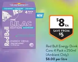 Foodworks Red Bull Energy Drink Cans offer