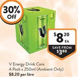 Foodworks V Energy Drink Cans offer