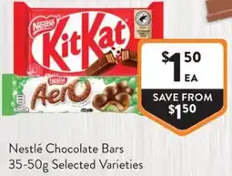 Foodworks Nestlé Chocolate Bars offer