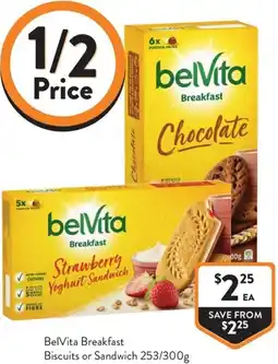 Foodworks BelVita Breakfast Biscuits or Sandwich offer