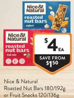Foodworks Nice& Natural Roasted Nut Bars offer