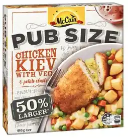 IGA McCain Pub Size Frozen Meal 480‑500g Selected Varieties offer