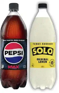 IGA Pepsi or Solo 1.25 Litre Selected Varieties offer