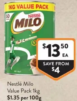 Foodworks Nestlé Milo offer