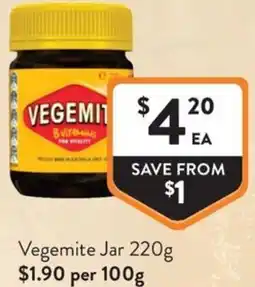Foodworks Vegemite Jar offer