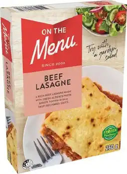 IGA On The Menu Frozen Meal Selected Varieties offer