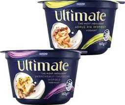 IGA Danone Ultimate Apple Pie or Passionfruit Cheesecake Inspired Yoghurt 160g Selected Varieties offer