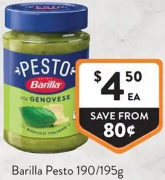 Foodworks Barilla Pesto offer