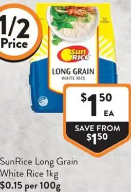 Foodworks SunRice Long Grain White Rice offer