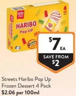 Foodworks Streets Haribo Pop Up Frozen Dessert offer
