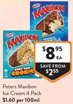 Foodworks Peters Maxibon Ice Cream offer