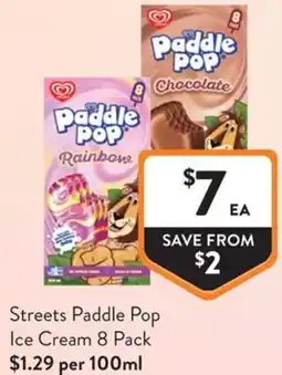 Foodworks Streets Paddle Pop Ice Cream offer