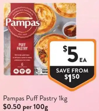 Foodworks Pampas Puff Pastry offer