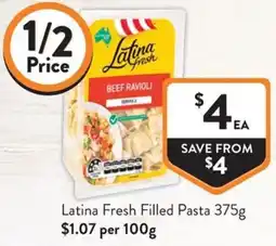 Foodworks Latina Fresh Filled Pasta offer
