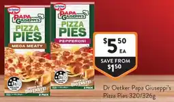 Foodworks Dr Oetker Papa Giuseppi's Pizza Pies offer