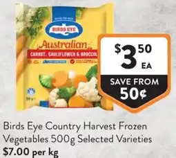 Foodworks Birds Eye Country Harvest Frozen Vegetables offer