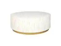 LivingStyles Makayla Bone Inlay Round Coffee Table, 100cm offer