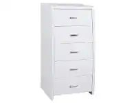 LivingStyles Whitney Wooden 5 Drawer Slim Chest offer