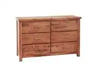 LivingStyles Cooper Mountain Ash Timber 6 Drawer Dresser offer